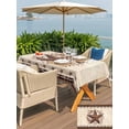thumbnail image 5 of Outdoor Tablecloths with Umbrella Hole & Zipper, Texas Star Vintage 54x80 Inch Tablecloth Rectangle, Brown Retro Art Red Berry Farmhouse Waterproof Table Cloth, Patio/Pool/Picnic Table Covers, 5 of 8