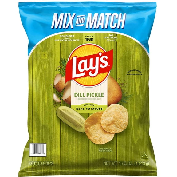 Lay's Dill Pickle Potato Chips, 15.25 oz