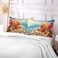 thumbnail image 5 of Starfish Coral Seashell Beach Sea Plush Pillow Cases Standard Size Ultra Soft Warm Pillowcases with Zipper 20"x26", 5 of 9