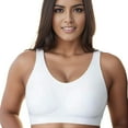 thumbnail image 1 of AWZXDE Women Comfort Back Support Plus Size Shiny Sleeveless Tank Top Wireless High Support Bra For Shaping White, 1 of 5