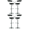 thumbnail image 2 of Modway Diner Bar Stool with Leather Seat, Set of 4 in Black, 2 of 6