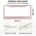 thumbnail image 4 of GZHJMY Pink Solid Car License Plate Frame, 2 Pack Aluminum License Plate Holder with Screws for Men Women License Plate Cover-Elliptical Hole Decorative, 4 of 7