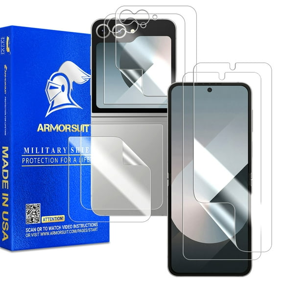 ArmorSuit 2 2 Pack Full Body Skin   Screen Protector for Samsung Galaxy Z Flip 6 HD Clear MilitaryShield Film - Made in USA