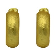 De Kulture Works Handmade Texture Sandy Hoop Flash Gold Plated Stud Earring