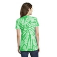 thumbnail image 2 of Port & Company LPC147V Ladies Tie-Dye V-Neck Tee, Kelly, L, 2 of 2