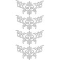 thumbnail image 1 of HUGFEGWE 4Pcs Embroidery Flower Patches,Embroidered Patch Floral Appliques Sewing Cloth Repair Sticker for Wedding Prom Dress Decoration Clothes DIY Clothing Jeans Backpacks (Silver - B) CA919-156020, 1 of 8