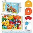 thumbnail image 7 of 162 PCS Marble Run Building Blocks with 6 Balls Classic Big Blocks STEM Toy Kids Puzzle Compatible with All Major Brands Bricks Set Ramps, Funnels for Boys Girls Age 4 5 6 7 8, 7 of 7