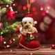 thumbnail image 3 of Lindo Colgante de Perro para Árbol de Navidad, Decoración Navideña Acrílica, 3 of 3