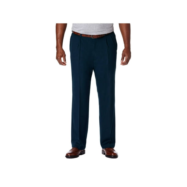 Haggar Haggar Men's Big & Tall Cool 18® Pro Solid Pleat Pant Classic