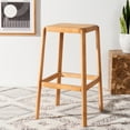 thumbnail image 2 of SAFAVIEH Silus Square Backless Bar Stool, Natural/Natural, 2 of 9
