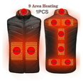 thumbnail image 1 of Men Electric Vest Heated Jacket Cloth Usb Warm Up Heating Pad Body Warmer Winter, 1 of 4