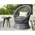 thumbnail image 5 of 26.7" Swivel Lounge Chair - Round Wicker & Iron Frame, Stylish Gray ,Perfect for Living Room, Patio, Balcony, 5 of 6