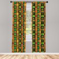 thumbnail image 3 of Ambesonne African Curtains, Trippy, Pair of 28"x84", Multicolor, 3 of 5