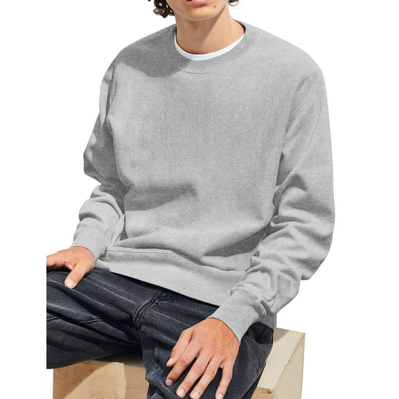 Ma Croix Mens Premium Fleece Crewneck Sweatshirt Casual Brushed Cotton Sweater