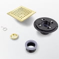 thumbnail image 4 of 4 Inch 6 Inch 304 Stainless Steel Square Shower Floor Drain With Flange Gold, 4 of 8