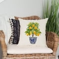 thumbnail image 4 of Blue and Green Pillow Cover 18x18 Inch Chinoiserie Porcelain Ginger Jar Yellow Lemon Grand Millenial Outdoor Summer Farmhouse Decorations Decorative Throw Pillows Cases for Home Couch Decor, 4 of 6