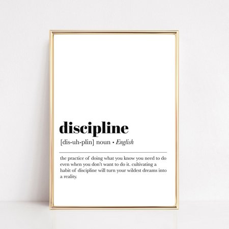 Discipline Definition Print Office Wall Art Home Office Decor Prints Dictionary Art Modern Decor UNFRAMED PAPER POSTER Home Decor Vintage Gift Living Room Dercor