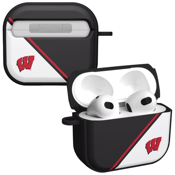 Wisconsin Badgers Champion Series HDX Case Cover Compatible with Apple AirPods Gen 3 by Affinity Bands