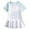 Light Blue, variant on Girls Athletic Tennis Dress Outfit with Built-In Skort for Play and Comfortable Movement,Size 5-6 Years