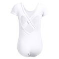 thumbnail image 6 of HJYCHN Dance Leotard for Girls Short Sleeve Two Piece Ballet Dress with Heart Design for Dress for Girls 8-10 Years, 6 of 6