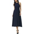 thumbnail image 2 of INSPIRE CHIC Women's Halter Neck Dresses Sleeveless Formal Cocktail Midi Dress XL Dark Blue, 2 of 6