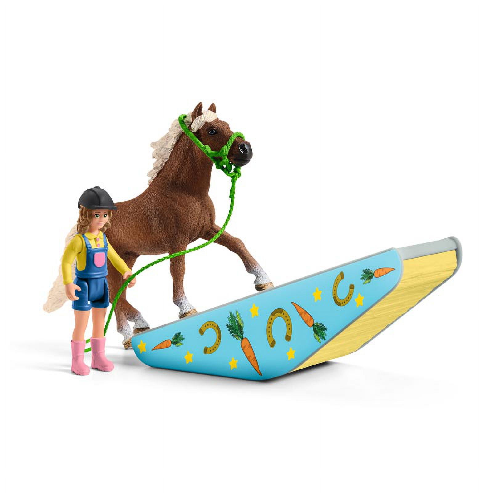 Schleich Farm World - 41 PC Pony Agility Training Set with Horse, Trainer, & Accessories - Kids & Toddlers Ages 3+