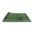 thumbnail image 2 of Ahgly Company Indoor Round Patchwork Light Blue Transitional Area Rugs, 7' Round, 2 of 4