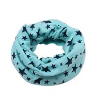 Autumn Winter Outdoor Neck Warmer O Ring Scarf For Kids Baby Cotton Neck Scarf Cute Star Print Children Warm Scarf Kids Collar