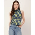 thumbnail image 5 of Moomaya Printed Sleeveless Casual Shirt, Womens Cotton Button Down Summer Tops, 5 of 9