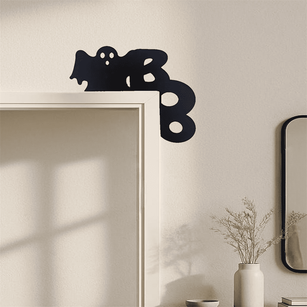Adorable Spooky Ghost Door Hanger Iron Decor for Halloween and Beyond