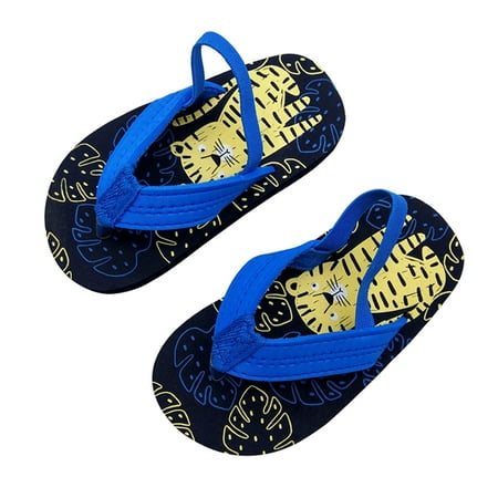 

TOWED22 Toddler Sandals Girl Toddler Summer Shoes Boys Flip Elastic Strap Beach Girls With Adjustable For Kids Flops Shoes Dark Blue