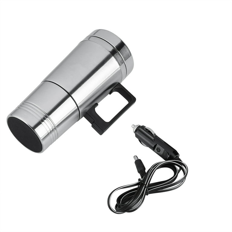 Funchic Heated Travel Mug Electric Coffee Mug Warmer 12V Thermos Cup  Intelligent Travel Mug with Temperature Control for Car.