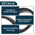 thumbnail image 4 of Unique Bargains Car Wheel Hub Centric Rings Durable Wheels Center Shaft Shock Absorbing Hubrings Black 2 Pcs Polycarbonate OD 76.1mm to ID 67.1 mm, 4 of 7