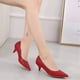 thumbnail image 4 of Zapatos Stunner para mujer, estilo clásico, tacón bajo, color rojo, talla 42, 4 of 5