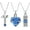Blue, variant on 3 Pack Birthstone Cross & Heart & Cylinder Urn Necklaces for Ashes Cremation Crucifix Keepsake Memorial Pendant Necklace Cremation Jewelry Urn Necklaces for Ashes