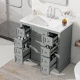 thumbnail image 3 of Danolapsi 36"Bathroom Vanity with Sink Combo,One Cabinet and Six Drawers,Solid Wood and MDF Board,Solid Wood Bathroom Cabinet with Undermount Sink for Bathroom(ship in 2 boxes), 3 of 9
