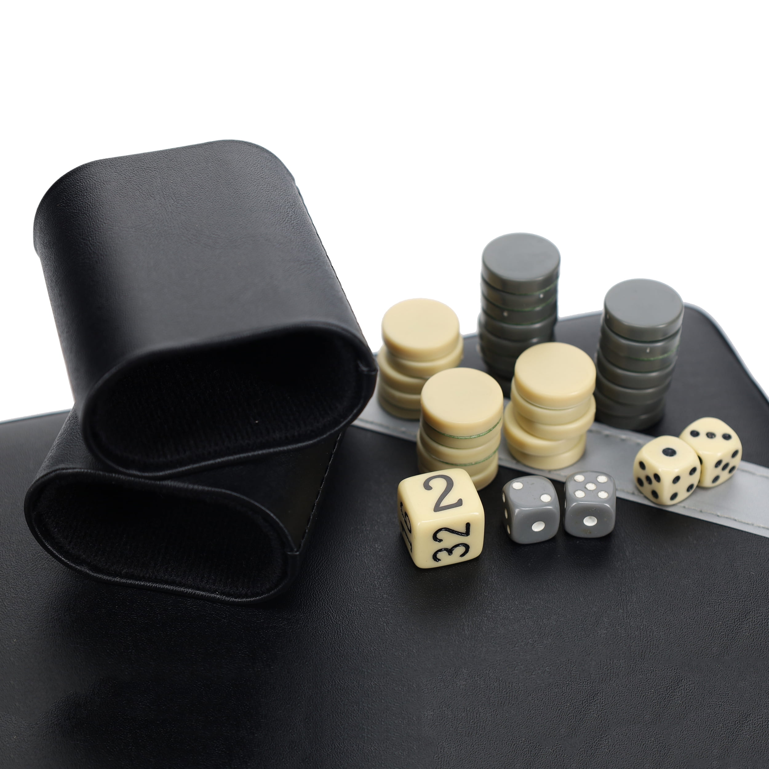 WE Games Magnetic Backgammon Set with Leatherette Case - Travel Size