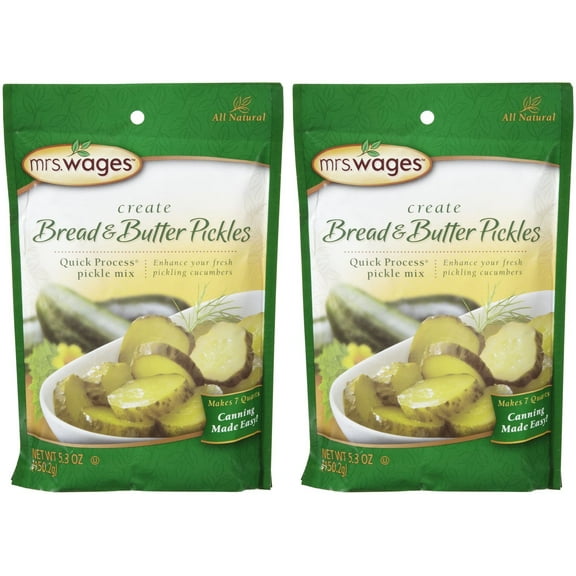 Mrs. Wages Create Bread ,N Butter Pickles Mix, 5.3 Oz, 2 Pk