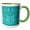 Green/White, variant on 3drose, William Morris Brer Rabbit Chintz in Two Tone Turquoise, 11oz Two-tone Blue Mug