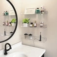 thumbnail image 2 of 2 Pack Acrylic Shelves for Wall Storage,15"Bathroom Storage Shelves Display,Wall Mounted Bookshelves for Children's Bookshelf Room Wall Decoration Bedroom Kitchen Living Room,Clear, 2 of 7