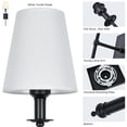 thumbnail image 6 of GoYeel Set of 2 Classic Rustic Industrial Wall Sconce Lighting Fixture with Flared White Textile Lamp Shade and Antique Brass Tapered Column Stand, 6 of 8