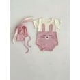 thumbnail image 3 of Bagilaanoe Newborn Baby Girl Boys Easter Rompers Print Short Sleeve Bodysuits + Hat Infant Summer One Piece Jumpsuit, 3 of 7