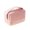 Pink, variant on Qholemyo Pleated Half Round Travel Makeup Bag Portable Wash Pouch Cosmetic Storage Organizer Travel Essentials For Women