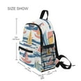 thumbnail image 3 of FORMRS School Backpack with Front Zippered Pocket 12" Student Travel Daypack, White Hand Drawn Sailboats, 3 of 6