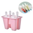 thumbnail image 3 of Molde para paletas de postre DIY Sunnimix reutilizable 4 celdas rosa, 3 of 8