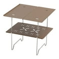 thumbnail image 1 of Xihbxyly Mesa de Aluminio para Exteriores, Estructura de Doble Capa, Diseño Ligero y Portátil, Multifuncional, Ideal para Acampar, Senderismo y Autoconducción. Tamaño: 30 X 22 X 29 Cm., 1 of 1