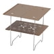 thumbnail image 1 of Mesa de aluminio de doble capa para exteriores, ideal para camping, picnic, viajes, senderismo, multifuncional, autopropulsada, mesa de té pequeña, mesas de aluminio, 1 of 3