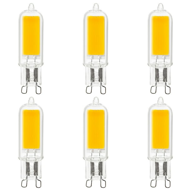 6Pack Sunlite LED G9 Base Bulbs, 3W (40W Equal), 400 Lumen, 5000K