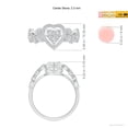 thumbnail image 4 of ANGARA Natural 0.16 Ct. Diamond Vintage Inspired Ring in 14K White Gold for Women (Ring Size: 3.5), 4 of 9
