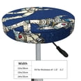thumbnail image 4 of Haiem Disco party Astronaut Dancing Cushion Round Bar Chair Seat Cover Bar Chair Cushion Covers Elastic Washable Bar Chair Cover,Protects from Scratches and Stains-14 inch, 4 of 7